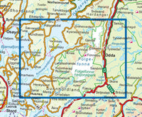 Walking map Topo 3000 Folgefonna nasjonalpark 1:50,000 (2017)