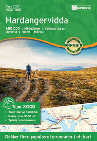 Hiking map Topo 3000 Hardangervidda 1:50,000