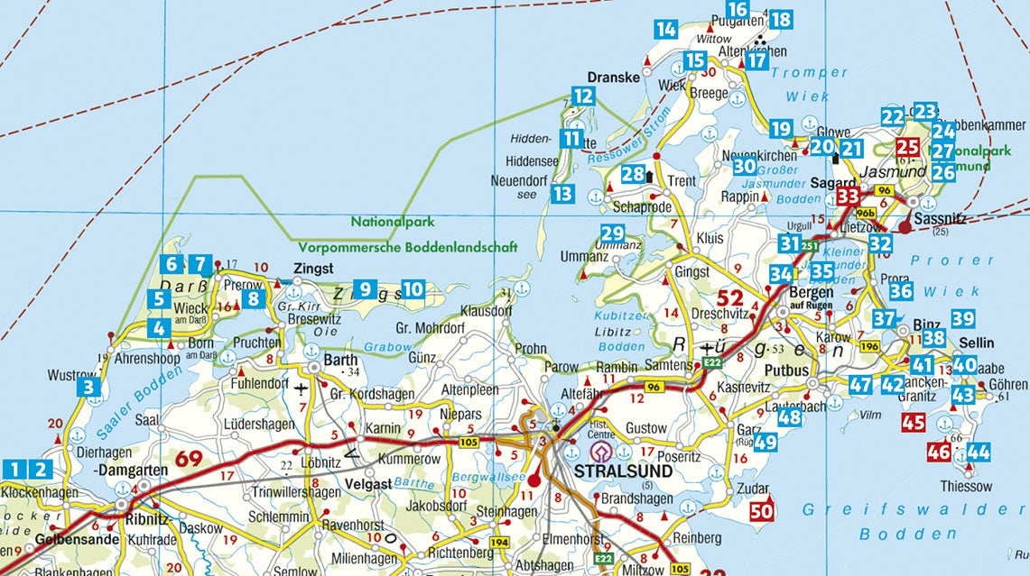 Rother WanderfÃ¼hrer RÃ¼gen 50 Touren  (6.A 2021)