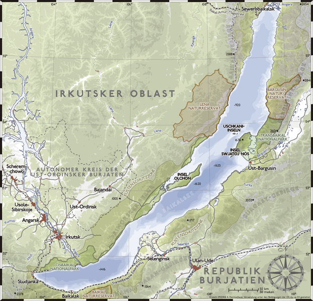 LK Lake Baikal / Baikalsee 1:550.000 4.A 2019