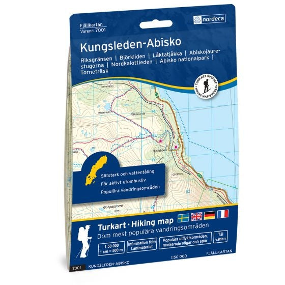Fjällkartan Kungsleden-Abisko Turkart-Hiking Map 1:50,000