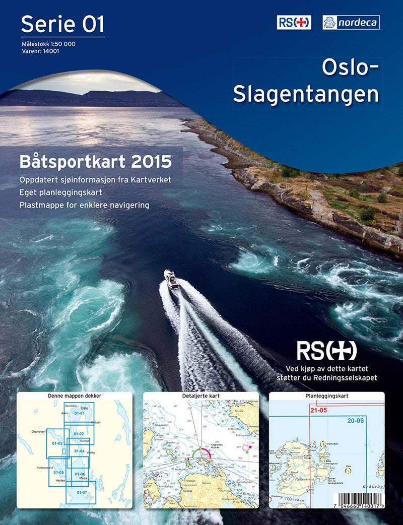 BÃ¥tsportkart 2015 Blad 01 Oslo-Slagentangen 1:50.000