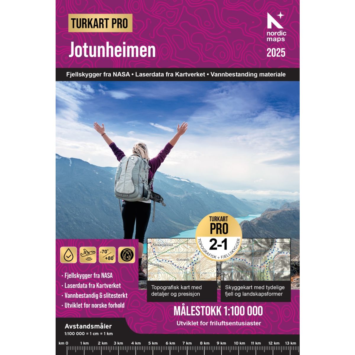 Hiking map Turkart Jotunheimen 1:100,000 (2016)