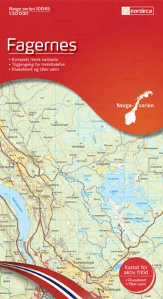 Wandelkaart Noorwegen Fagernes 1:50.000
