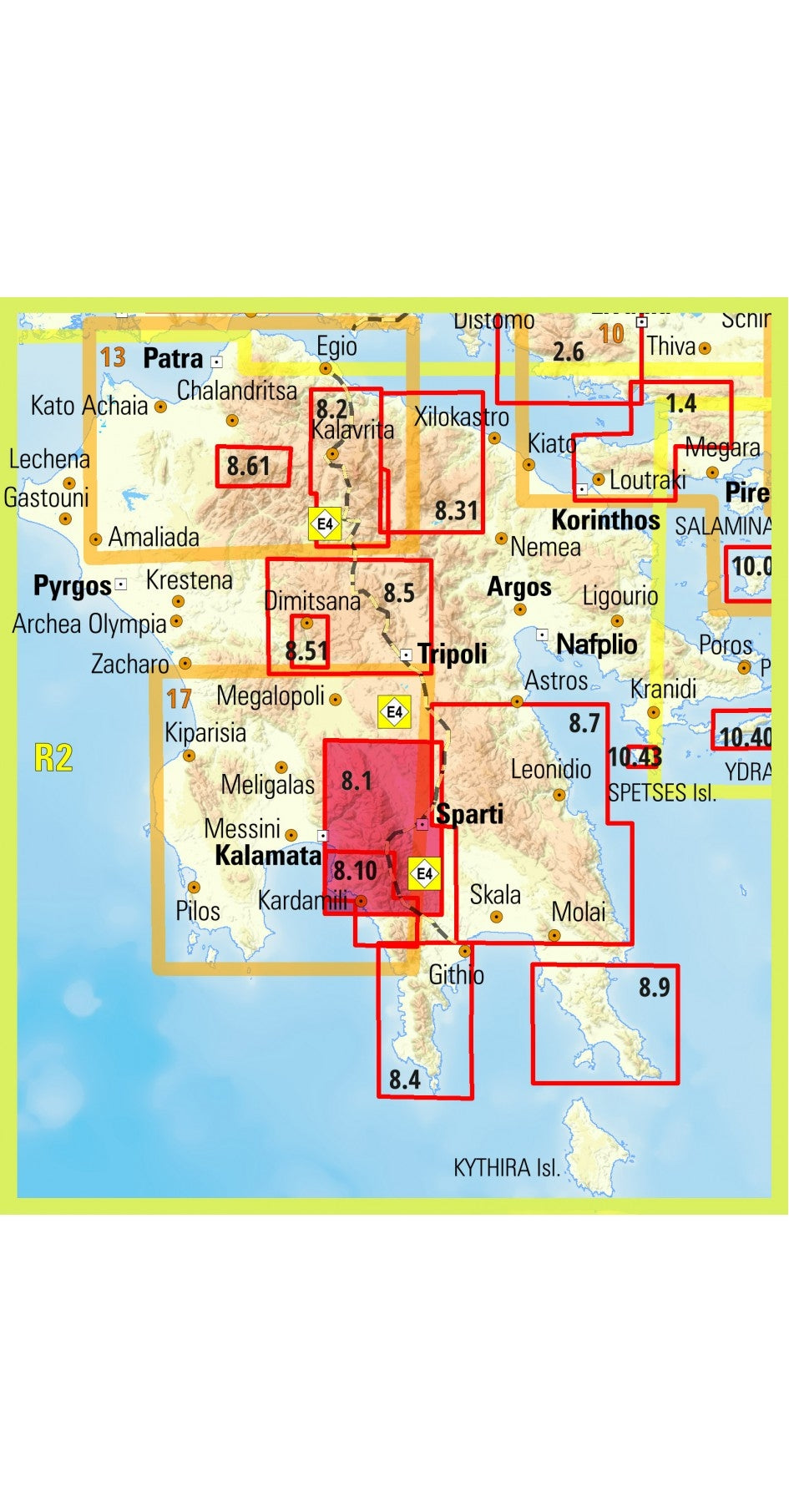 Hiking map Topo 50 Taygetos 1:50,000 (8.1)