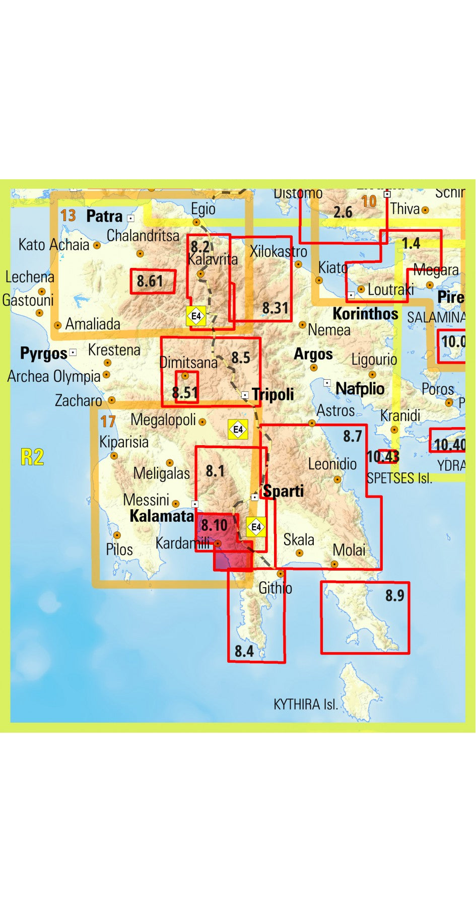 Wandelkaart Hike & Explore 1:22.000 Exo Mani (Verga-Kardamyli-Trachila) 8.10