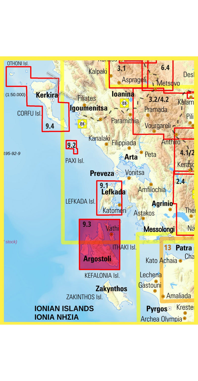 Wandelkaart Topo Islands Kefalonia-Ithaca 1:65.000/1:25.000 (9.3)