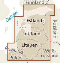 Wegenkaart Baltic States | Baltikum 1:600.000 6.A 2022