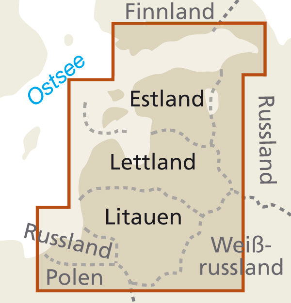 Wegenkaart Baltic States | Baltikum 1:600.000 6.A 2022
