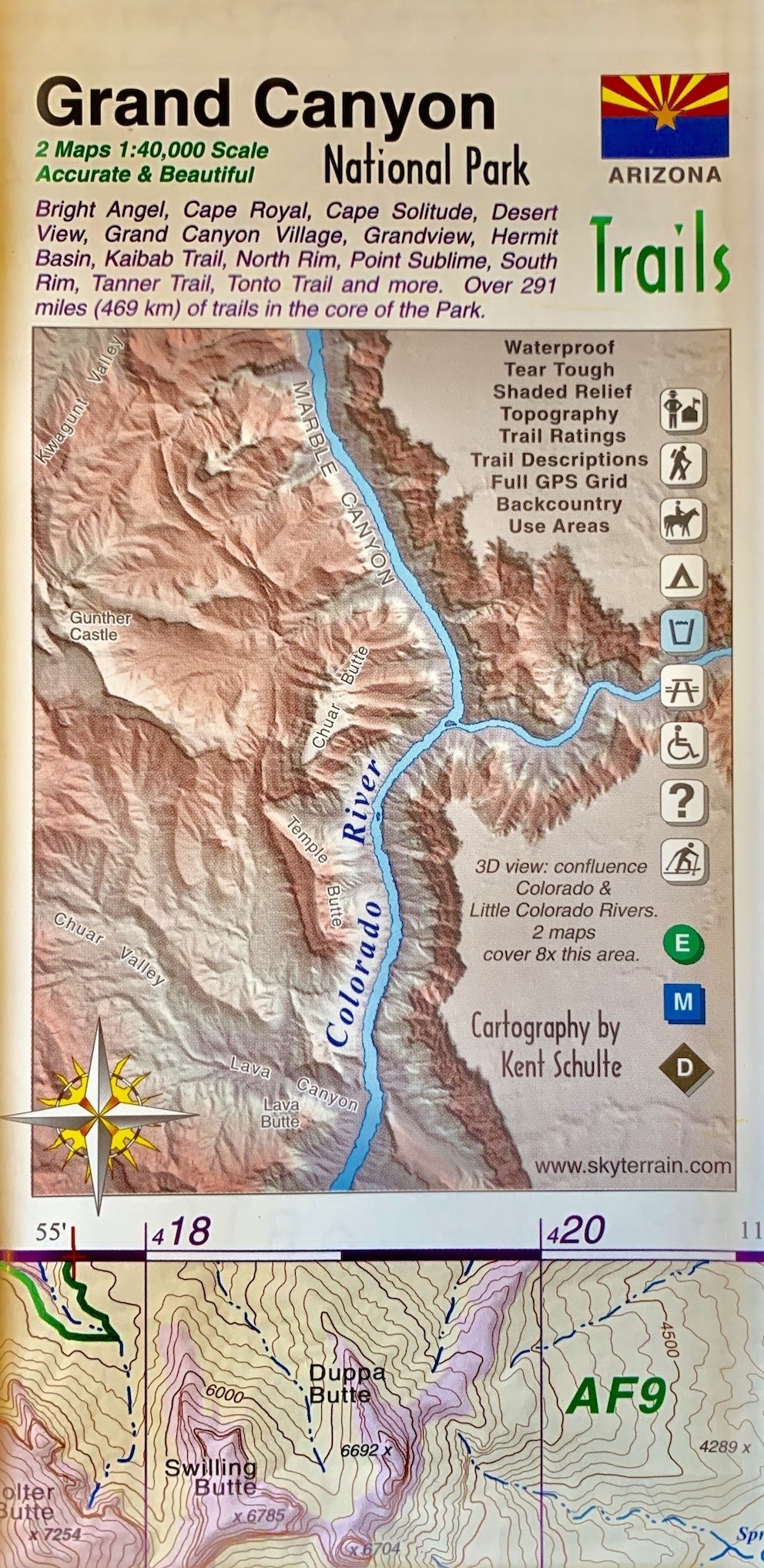 Wandelkaart Grand Canyon National Park