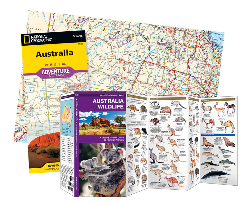 Australia Adventure Set (Map &amp; Naturalist Guide)