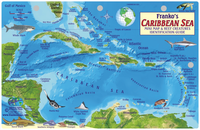 Fish Card Caribbean Sea Dive Sites &amp; Fish ID Card / Coral Reef Creatures