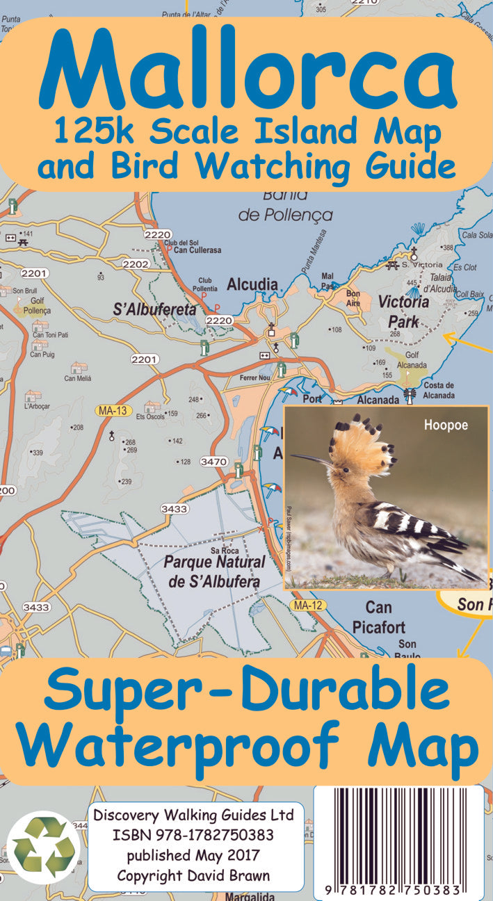 Mallorca Island Map and Bird Watching Guide 1:125,000