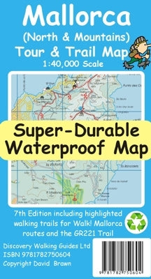 Walking map Mallorca North &amp; Mountains Tour &amp; Trail Map 1:40,000 (7th. Ed. 2019)