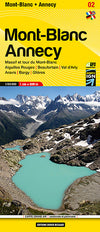 Walking map Carte 02 Mont-Blanc / Annecy 1:60,000