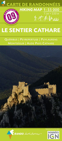 Wandelkaart Pyreneeën Blad 09 Le Sentier Cathare 1:50.000 (2016)