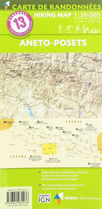 Wandelkaart Pyreneeën Blad 13 Aneto-Posets 1:50.000 (2019)
