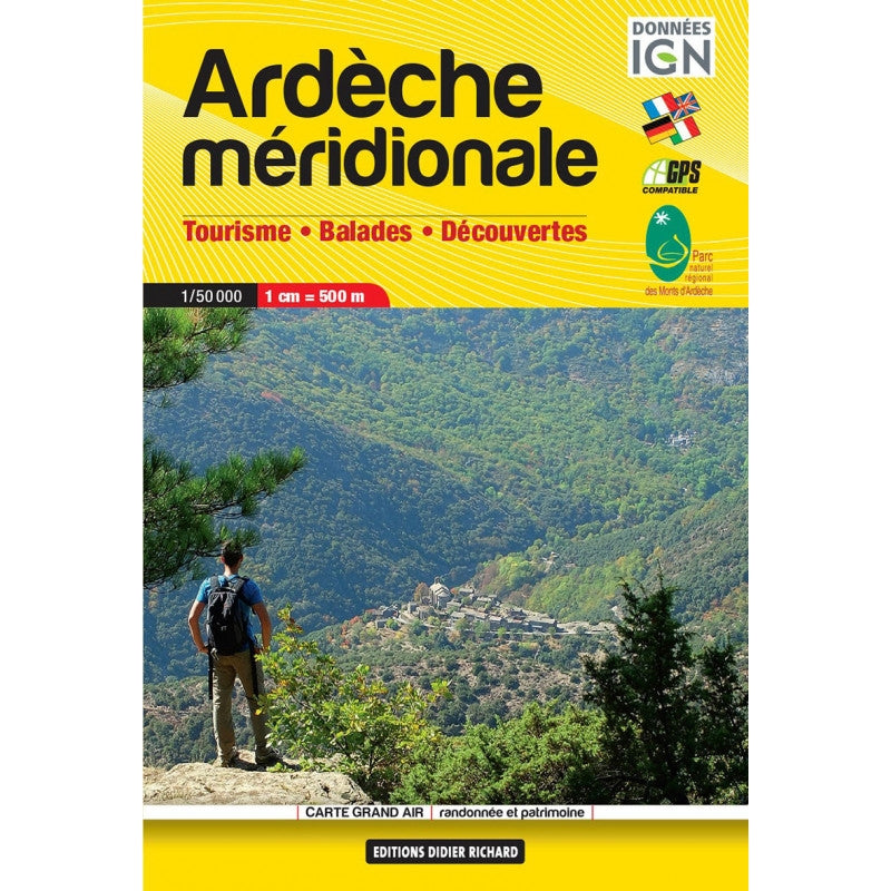 Ardèche Méridionale walking map 1:50,000 (poche)