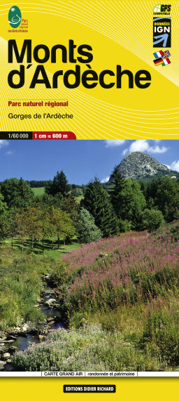 Wandelkaart Carte 11 Monts d'Ardeche 1:60.000