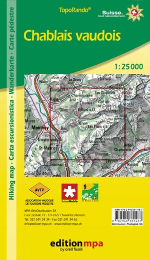 TopoRando Chablais vaudois 1:25,000