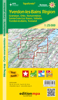 Wandelkaart Yverdon-Les-Bains-Region 1:25.000