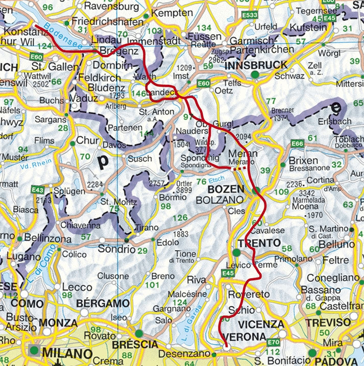 Fernwanderweg E5 Konstanz-Verona (10.A 2018)