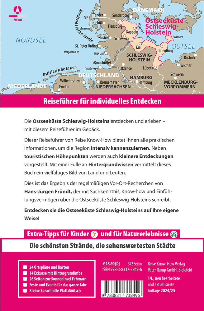 Reisgids Ostseeküste Schleswig-Holstein 14.A 2024