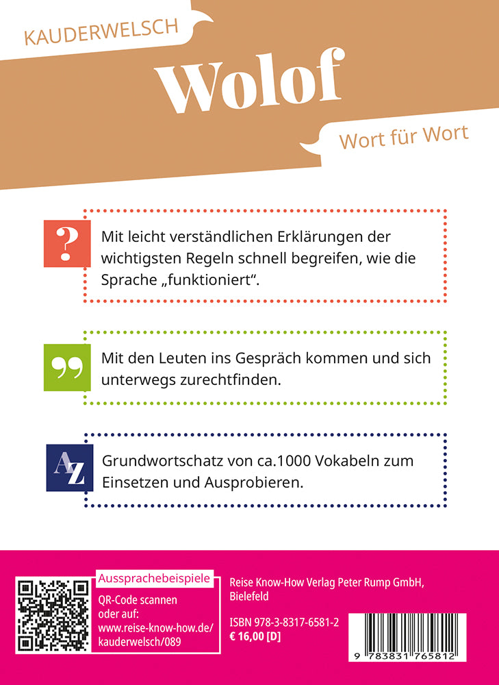 Taalgids Kauderwelsch 89 Wolof/Senegal  7.A 2026