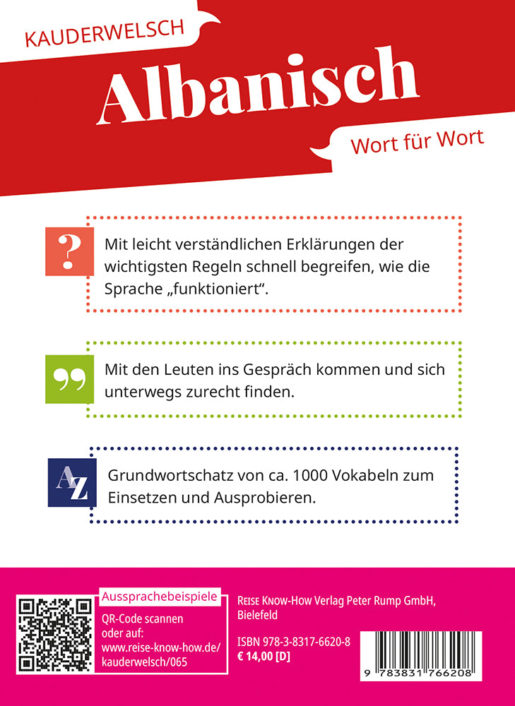 Kauderwelsch Albanian Wort für Wort Band 65