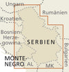 Road map Serbia-Montenegro-Kosovo 1:385,000 6.A 2019