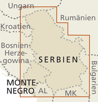 Wegenkaart Serbia-Montenegro-Kosovo 1:385.000  6.A 2019