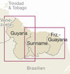 Road map Suriname/Guyana/French Guiana 1:850,000 1.A 2014