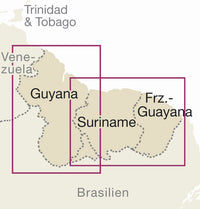 Wegenkaart Suriname/Guyana/Frans-Guyana 1:850.000 1.A 2014