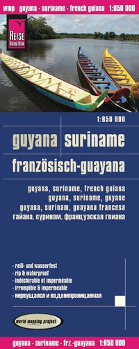 Road map Suriname/Guyana/French Guiana 1:850,000 1.A 2014