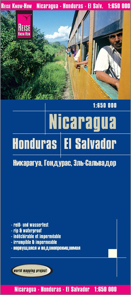 Road map LK Nicaragua, Honduras, El Salvador 1:650,000 4.A 2018