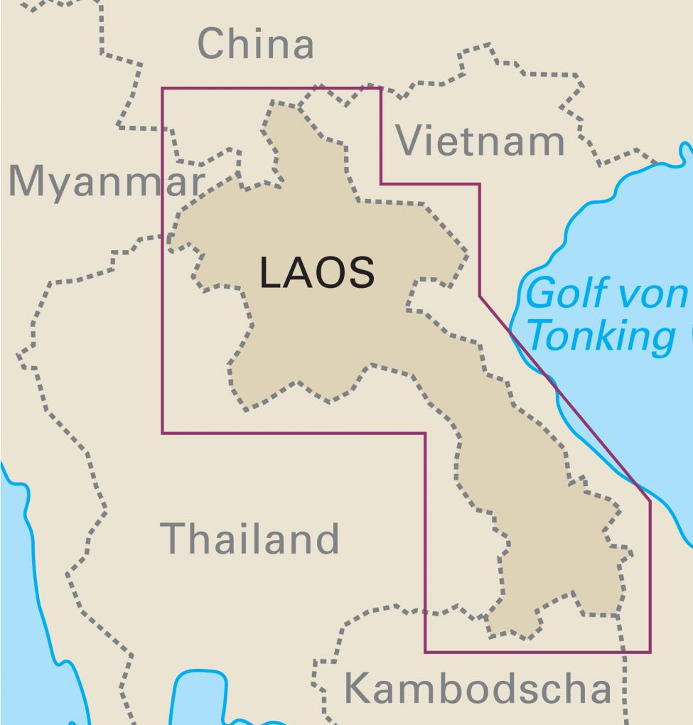 Wegenkaart Laos 1:600.000  7.A 2017