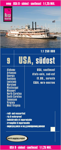 Wegenkaart USA-9 SÃ¼dost 1:1 250 000 2.A 2014
