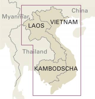 Road map Vietnam, Laos Cambodia 1:1.2mil. 7.A 2023