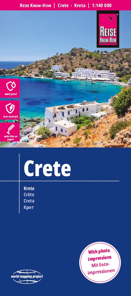 Wegenkaart Crete/Kreta 1:140.000