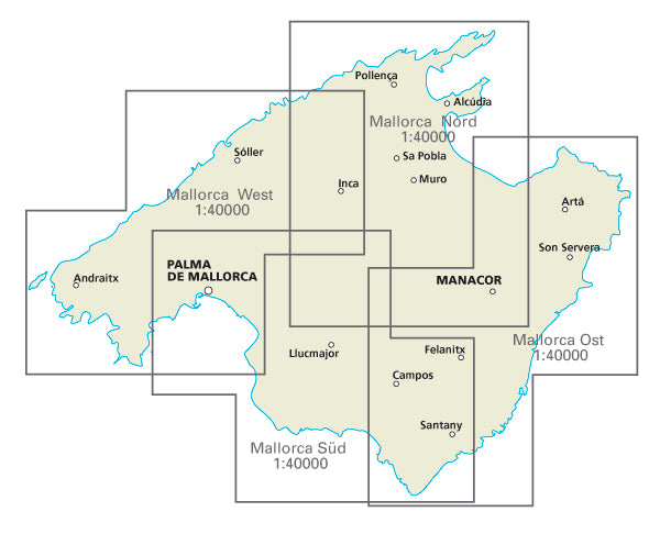 Map Mallorca East 1:40,000 3.A 2015