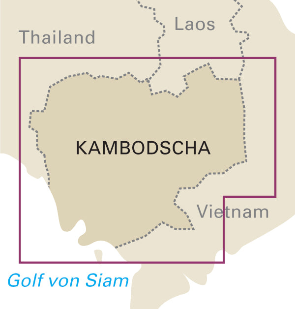 Wegenkaart Kambodscha/Cambodia 1:500.000 7.A 2024