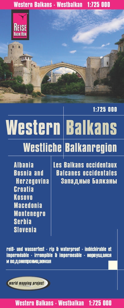 Map of the Western Balkan Region 1:725,000 5.A 2020