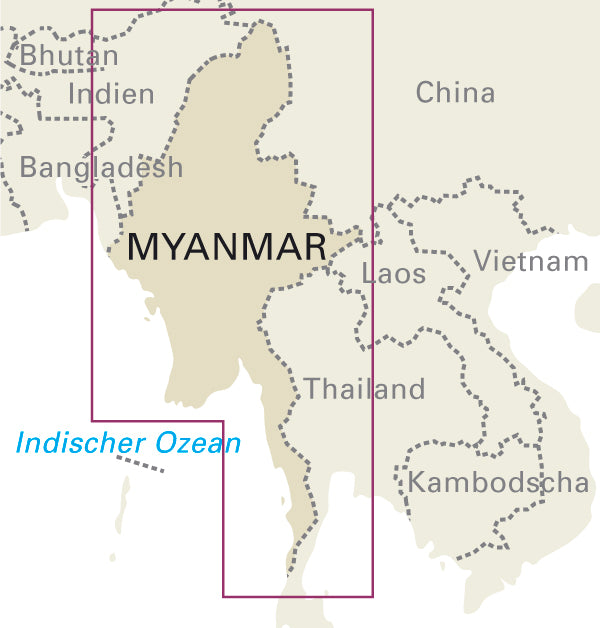Road map Myanmar/Burma/Burma 1:1.5m 8.A 2017