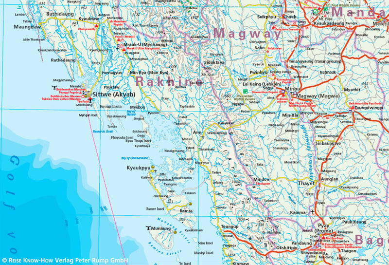 Wegenkaart Myanmar/Burma/Birma 1:1,5m  8.A 2017