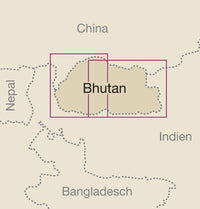 Wegenkaart Bhutan 1:250.000 2.A 2019