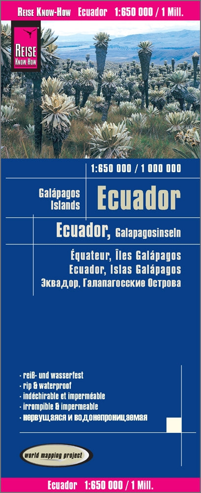 Road map Ecuador/Galapagos Islands 1:650,000 8.A 2018