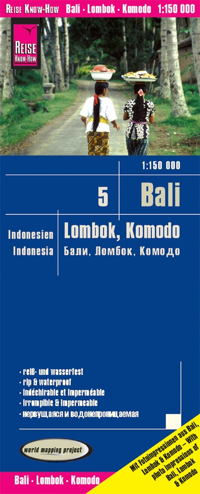 Map Indonesia 5: Bali-Lombok-Komodo 1:150,000 7.A 2019