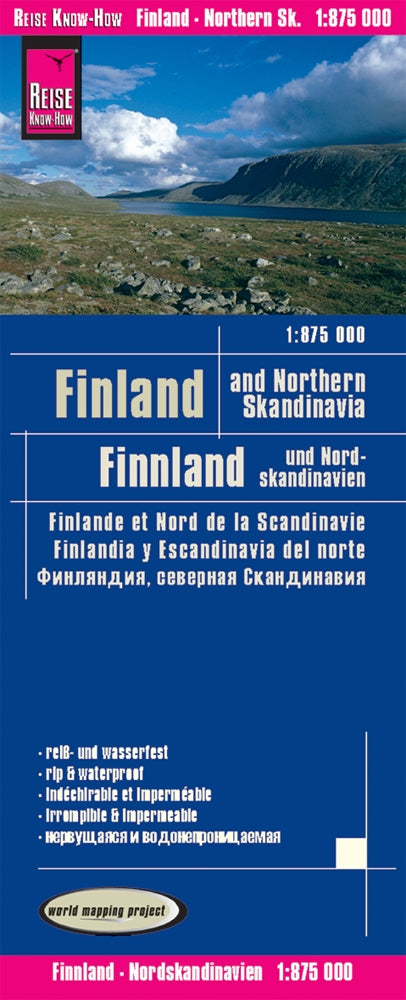 Map of Finland &amp; Northern Scandinavia 1:875,000 5.A 2019