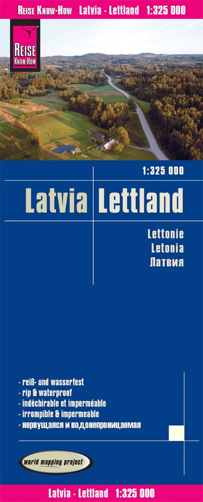 Wegenkaart Lettland/Latvia 1:325.000  5.A 2019