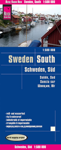 Road map Sweden - South 1:500,000 4.A 2019